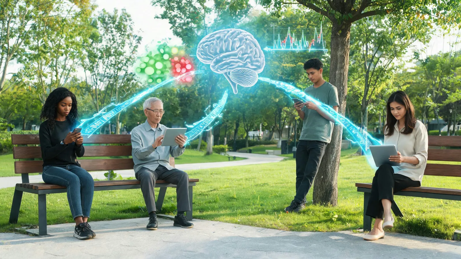 Citizens providing feedback via digital devices to AI system